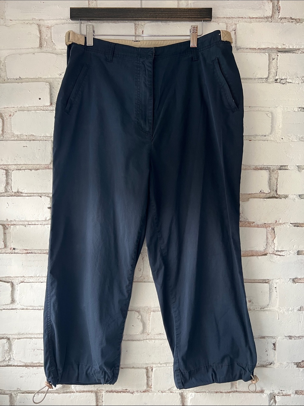 cleo Navy women’s Cargo Drawstring Hem Pants petite